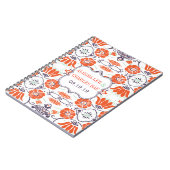 Modernes Gelbes Orange Aqua Mint Gästebuch Notizblock (Linke Seite)