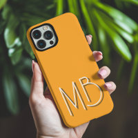 Modernes Gelbes Orangenmonogramm, zeitgemäß
