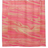 Modernes Gelbes Rosa Duschvorhang (Vorderseite)