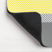 Modernes gelbes u. graues geometrisches mousepad (Ecke)