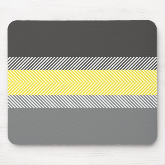 Modernes gelbes u. graues geometrisches mousepad (Vorne)