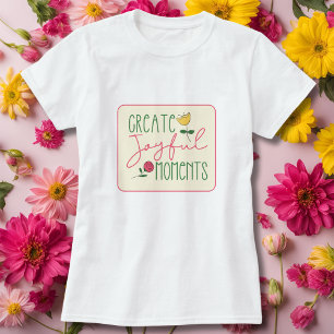 Modernes gelbes und rosa florales inspirierendes T T-Shirt