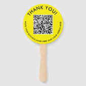 Modernes Gelbes Web QR-Code Digitales Scannierbare Fächer (Vorderseite)