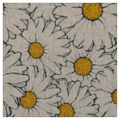 Modernes gelbes weißes Daisy-Muster Stoff (Muster)