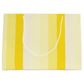 Modernes, gelbes, weißes gestreiftes Muster Große Geschenktüte (Vorderseite)