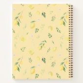 Modernes Gelbes ZitronenNotebook - Vollständig per Notizblock (Rückseite)