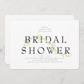 Modernes Gelbgelbes Wildblume-Brautparty Einladung (Vorne/Hinten)