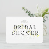 Modernes Gelbgelbes Wildblume-Brautparty Einladung (Stehend Vorderseite)