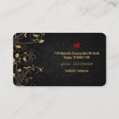 Modernes Gelbgold Abstrakt Visitenkarte (Rückseite)