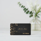 Modernes Gelbgold Abstrakt Visitenkarte (Stehend Vorderseite)