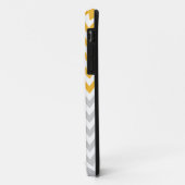 Modernes Gelbgrau Mit Monogramm Zickzack Case-Mate iPhone Hülle (Hinten/Links)