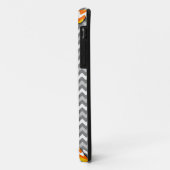 Modernes Gelbgraues Zickzack Zigzag-Muster Case-Mate iPhone Hülle (Hinten/Links)
