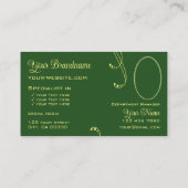 Modernes Gelbgrün Verziert mit Logos und Fotos Visitenkarte (Rückseite)