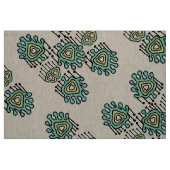 Modernes Gelbminze Grau-Tribal-Gewebe Stoff (Fat Quarter (45,7 x 55,9 cm))