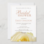 Modernes Gelbrosen-Brautparty Einladung (Vorderseite)