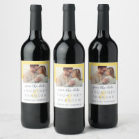 Modernes Gelbschiefer-Hochzeitsstift Save the Date