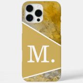 Modernes Gelbsenmonogramm Case-Mate iPhone Hülle (Rückseite)