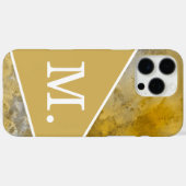 Modernes Gelbsenmonogramm Case-Mate iPhone Hülle (Rückseite (Horizontal))