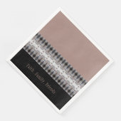 Modernes Gemustertes Design mit Blau-Grau und Schw Serviette (Ecke)