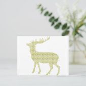 Modernes gemustertes Hirsch Postkarte (Stehend Vorderseite)