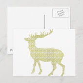 Modernes gemustertes Hirsch Postkarte (Vorne/Hinten)