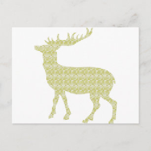 Modernes gemustertes Hirsch Postkarte