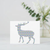 Modernes gemustertes Hirsch Postkarte (Stehend Vorderseite)