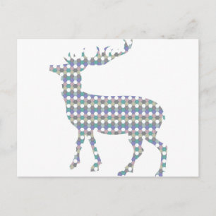 Modernes gemustertes Hirsch Postkarte