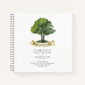 Modernes Genealogie Tree Family Wiedersehen Gästeb Notizblock (Vorderseite)