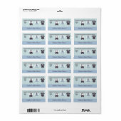 Modernes Gentleman Baby Boy Dusche Party Adressaufkleber (Vorne)