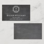 MODERNES GEO MONOGRAM Oktogon geometrische Form gr Visitenkarte (Vorne/Hinten)