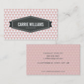 MODERNES GEO PATTERN Logo für smartes Abzeichen Ba Visitenkarte (Vorne/Hinten)