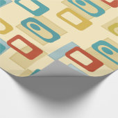 Modernes Geo-Pod-Muster Mitte des Jahrhunderts Geschenkpapier (Ecke)