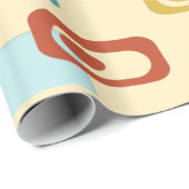 Modernes Geo-Pod-Muster Mitte des Jahrhunderts Geschenkpapier (Rolleneckpunkt)