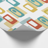 Modernes Geo-Pod-Muster Mitte des Jahrhunderts Geschenkpapier (Ecke)