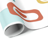 Modernes Geo-Pod-Muster Mitte des Jahrhunderts Geschenkpapier (Rolleneckpunkt)