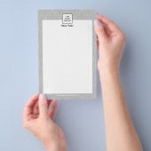 Modernes Geometrie Muster Grau Schwarz Flyer (Handgriff)