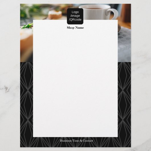 Modernes Geometrie Schwarz Flyer (Vorne)