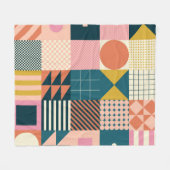 Modernes geometrisch abstraktes Musterdesign mit S Fleecedecke (Vorderseite (Horizontal))