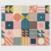 Modernes geometrisch abstraktes Musterdesign mit S Geschenkpapier (Flach)