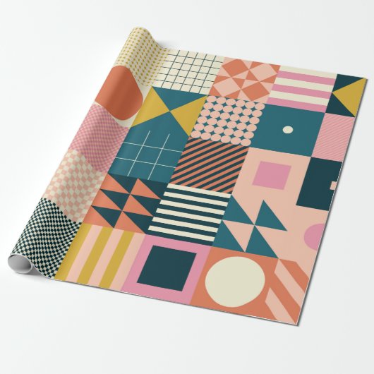 Modernes geometrisch abstraktes Musterdesign mit S Geschenkpapier (Ungerollt)
