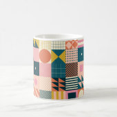 Modernes geometrisch abstraktes Musterdesign mit S Kaffeetasse (Mittel)