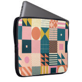 Modernes geometrisch abstraktes Musterdesign mit S Laptopschutzhülle (Vorne Rechts)