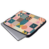 Modernes geometrisch abstraktes Musterdesign mit S Laptopschutzhülle (Vorne Knopf)