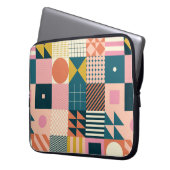 Modernes geometrisch abstraktes Musterdesign mit S Laptopschutzhülle (Vorderseite Links)