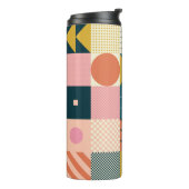 Modernes geometrisch abstraktes Musterdesign mit S Thermosbecher (Nach links gedreht)