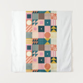 Modernes geometrisch abstraktes Musterdesign mit S Wandteppich (Vorderseite (Horizontal))