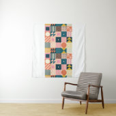 Modernes geometrisch abstraktes Musterdesign mit S Wandteppich (Beispiel (Horizontal))