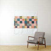 Modernes geometrisch abstraktes Musterdesign mit S Wandteppich (Beispiel)