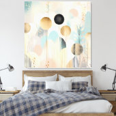 Modernes geometrisch abstraktes Pastellmuster Leinwanddruck (Insitu (Schlafzimmer))